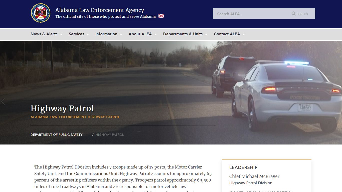 Highway Patrol | Alabama Law Enforcement Agency